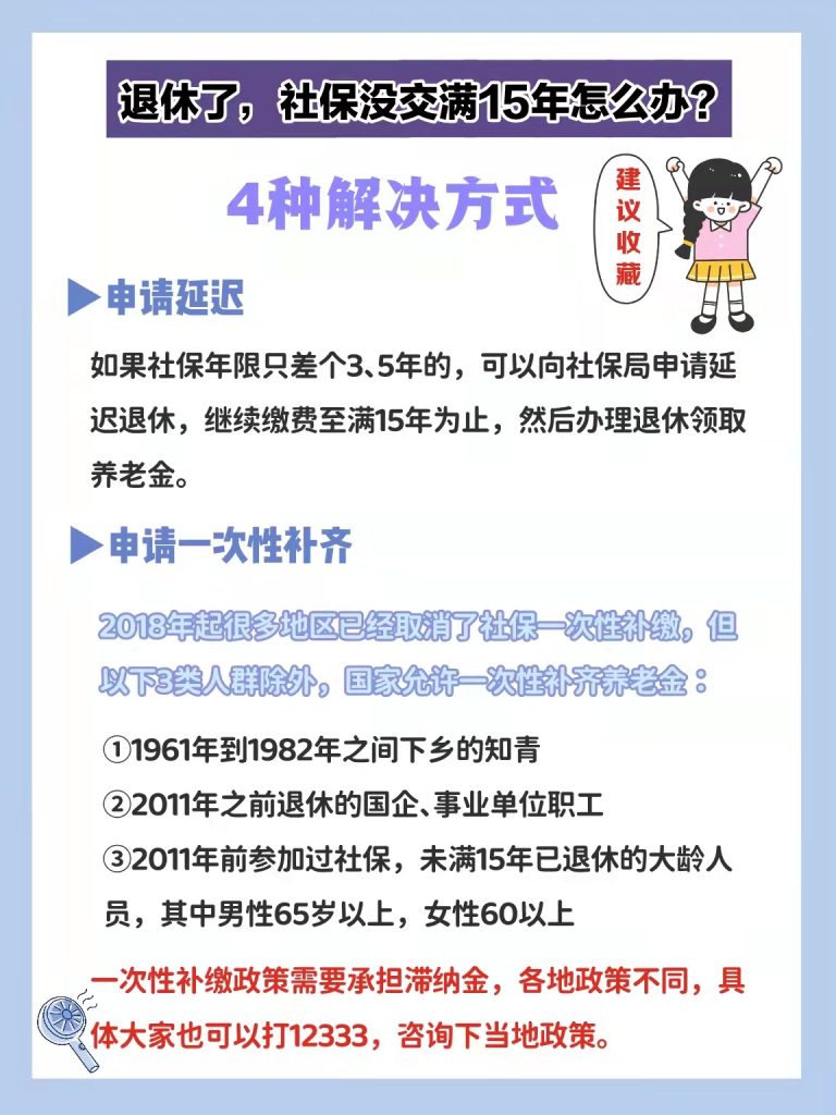 退休了社保沒滿15年怎麽辦？社保可以退費嗎？插圖