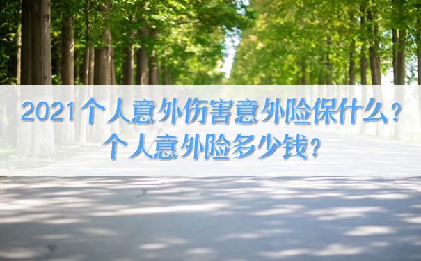 個(ge) 人意外傷(shang) 害意外險是什麽(me) ？個(ge) 人意外險多少錢？插圖