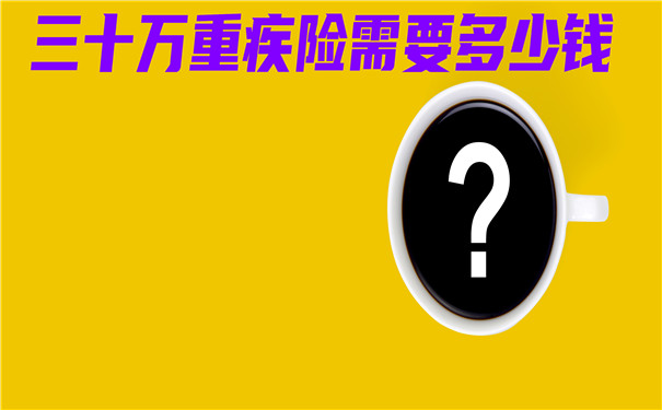 三十萬(wan) 重疾險要多少錢？插圖