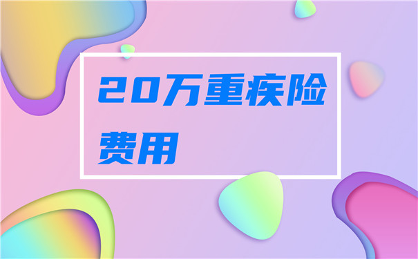 20萬(wan) 重疾險費用插圖