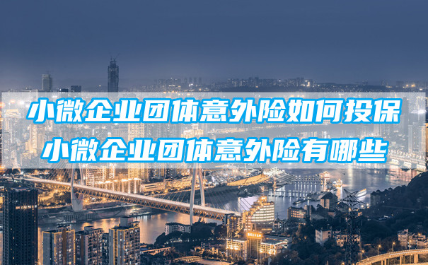 如何投保小微企業(ye) 團體(ti) 意外險，小微企業(ye) 團體(ti) 意外險有哪些？插圖