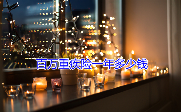 百萬(wan) 重疾險一年多少錢？插圖4