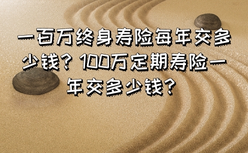 一百萬(wan) 終身壽險一年交多少錢？插圖