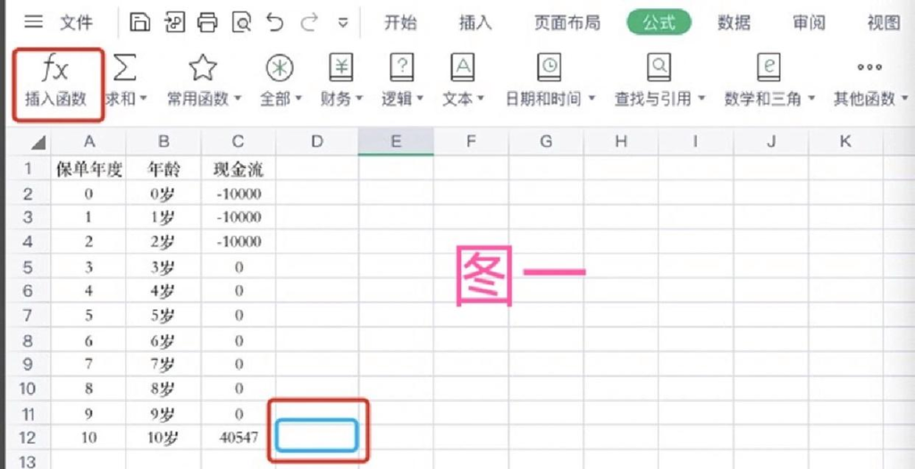 如何用excel表計算IRR內部收益率、增額終身壽險IRR收益率？插圖2
