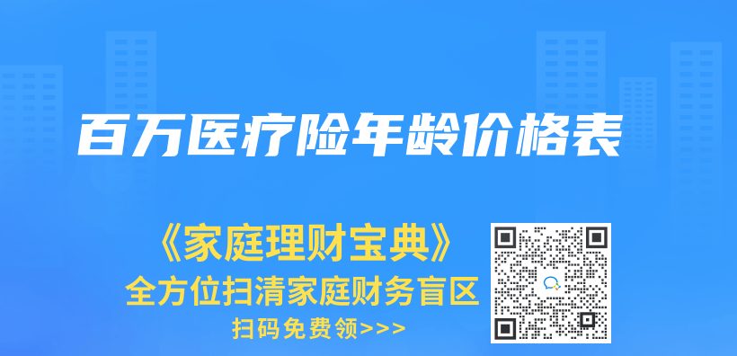 百萬(wan) 醫療險年齡價(jia) 格表插圖