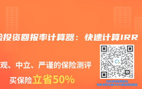 保險投資回報率計算器：快速計算IRR
