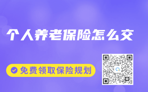 個人養老保險怎麽交
