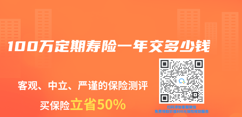 100萬(wan) 定期壽險一年交多少錢插圖