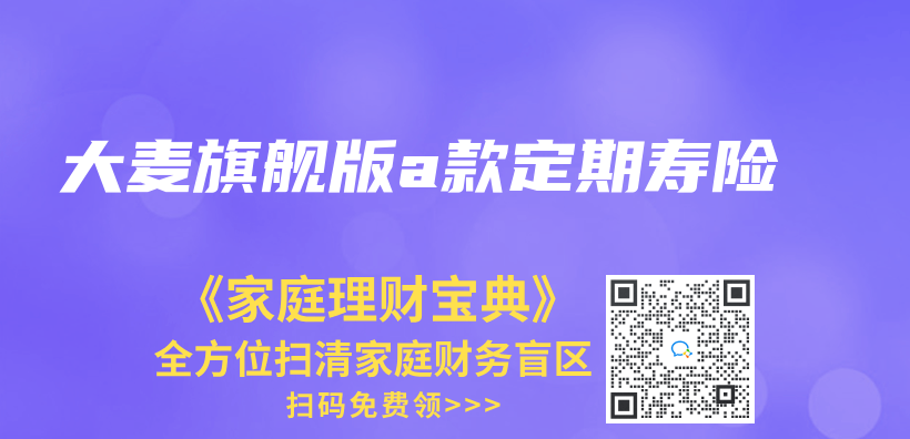 大麥旗艦版a款定期壽險插圖
