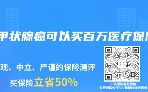 有甲狀腺癌可以買百萬醫療保險
