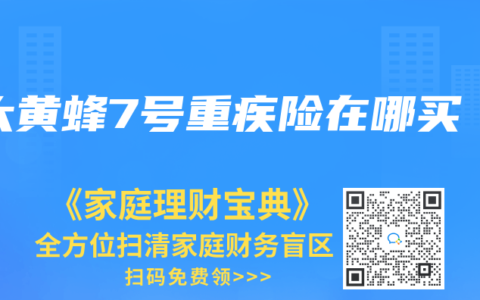 大黃蜂7號重疾險在哪買