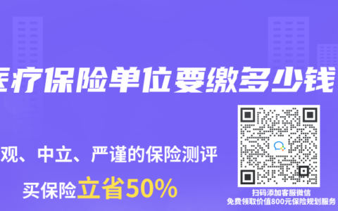 醫療保險單位要繳多少錢