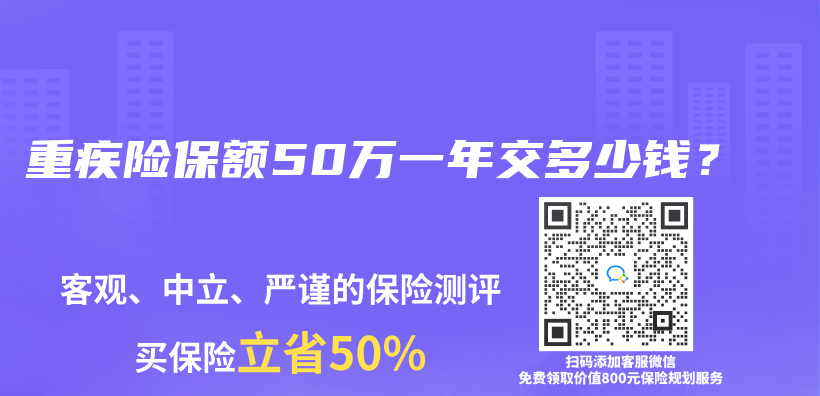重疾險保額50萬(wan) 一年交多少錢？插圖