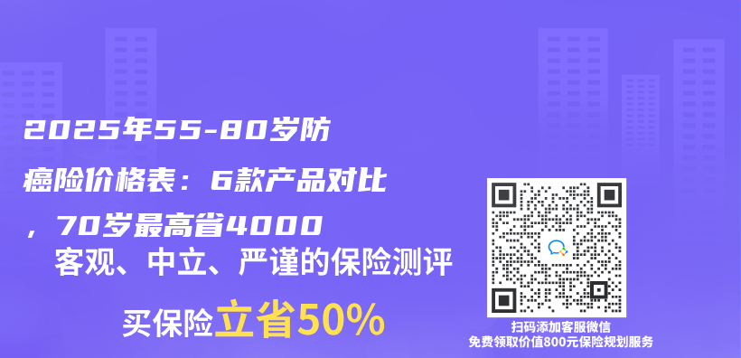 2025年55-80歲防癌險價(jia) 格表：6款產(chan) 品對比，70歲最高省4000插圖