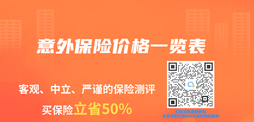 意外保險價(jia) 格一覽表插圖