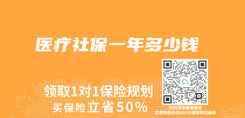 醫療社保一年多少錢插圖