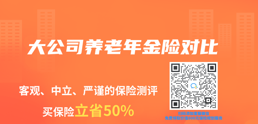 大公司養(yang) 老年金險對比插圖