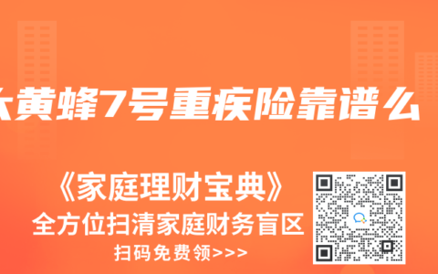 大黃蜂7號重疾險靠譜麽