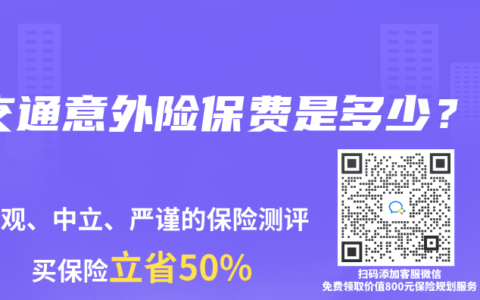交通意外險保費是多少？