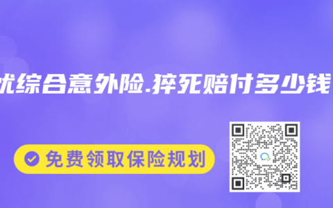 無憂綜合意外險.猝死賠付多少錢