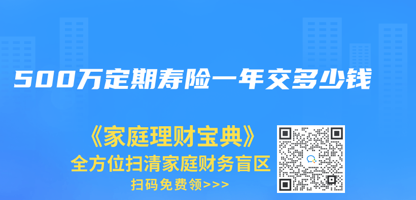 500萬(wan) 定期壽險一年交多少錢插圖