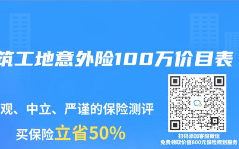 建築工地意外險100萬價目表