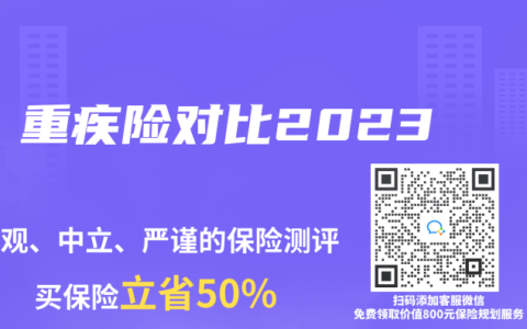 重疾險對比2023